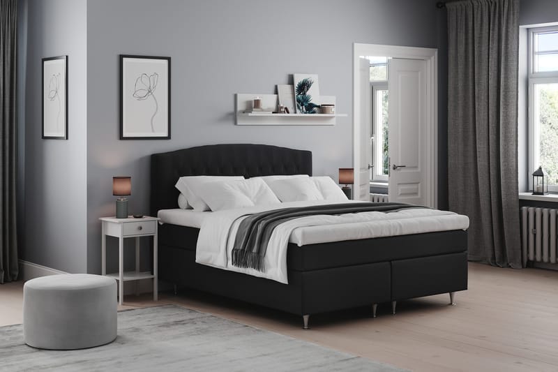 Belda Sängpaket 180x200 Medium - Svart - Products - Möbler - Säng - Kontinentalsäng