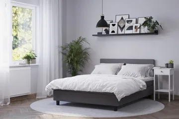 Billingen Komplett Sängpaket 140x200 cm - Grå - Products - Möbler - Säng - Kontinentalsäng