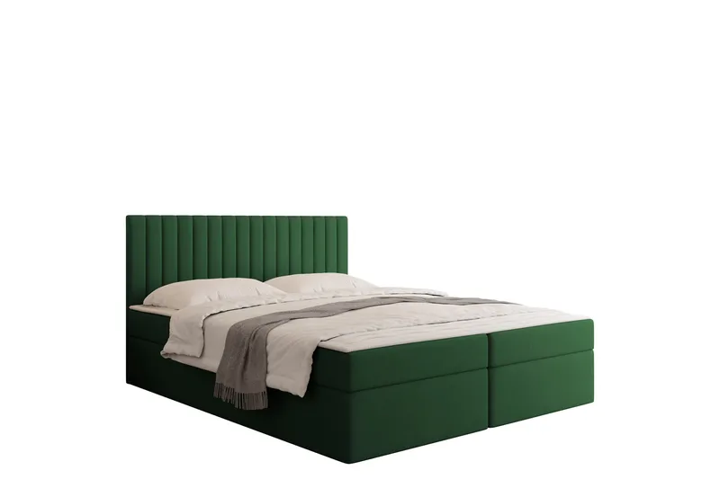 Calrosor Sängpaket Kontinentalsäng med Förvaring 140x200 cm, Grön
