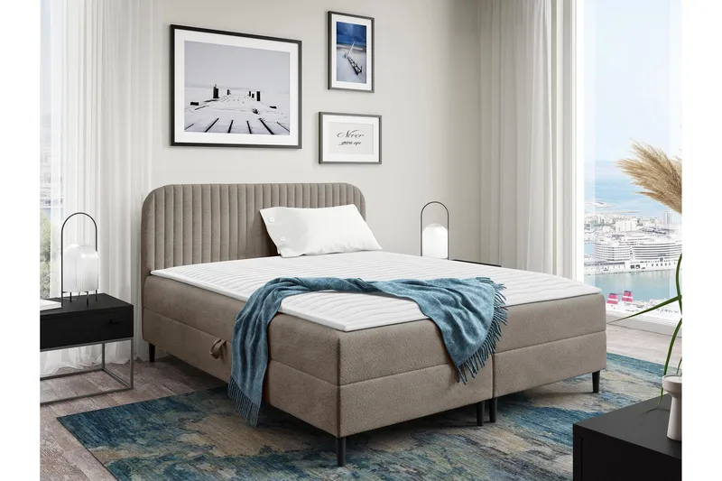 Celestine Förvaringssäng 140x200 cm, Beige