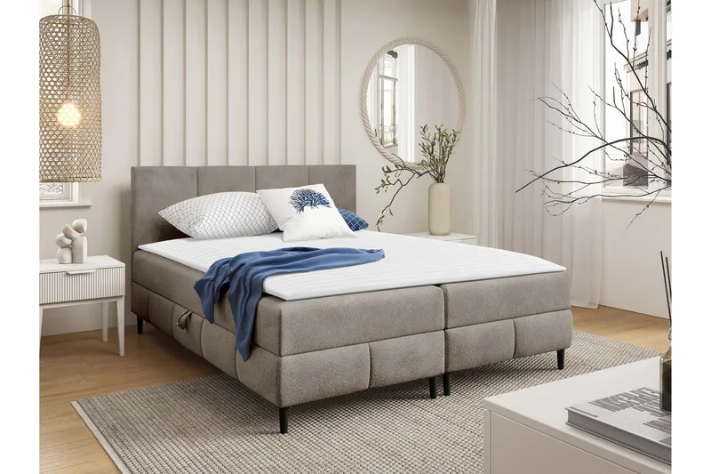 Celestine Förvaringssäng 160x200 cm - Grå - Products - Möbler - Säng - Komplett sängpaket