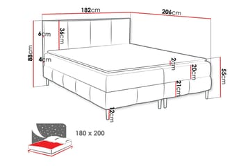 Celestine Förvaringssäng 180x200 cm - Svart - Products - Möbler - Säng - Komplett sängpaket