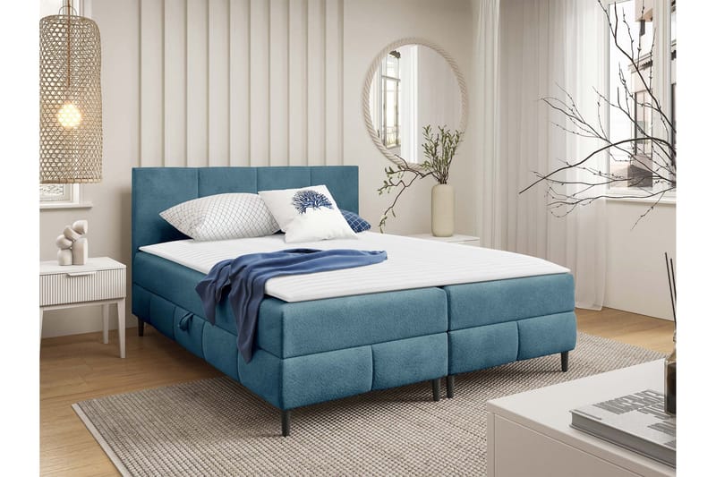 Celestine Förvaringssäng 200x200 cm - Beige - Products - Möbler - Säng - Komplett sängpaket