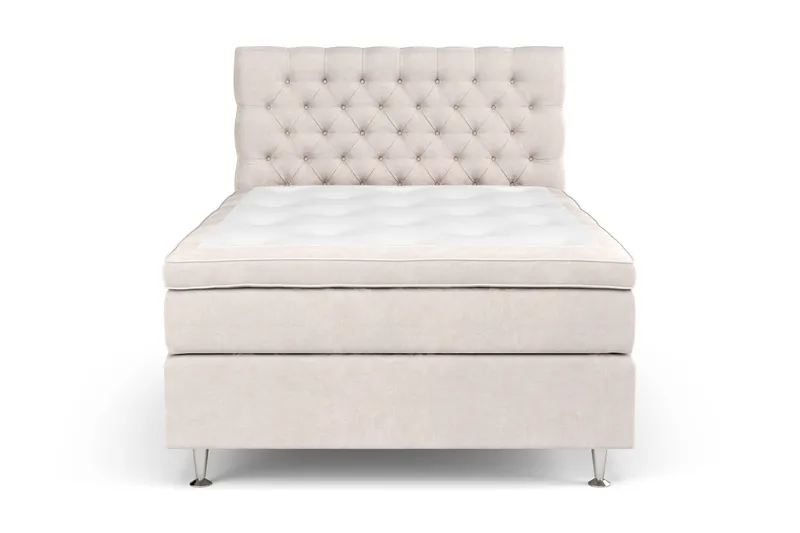 Celine Kontinentalsäng 120x200cm - Beige/Sammet - Products - Möbler - Säng - Kontinentalsäng