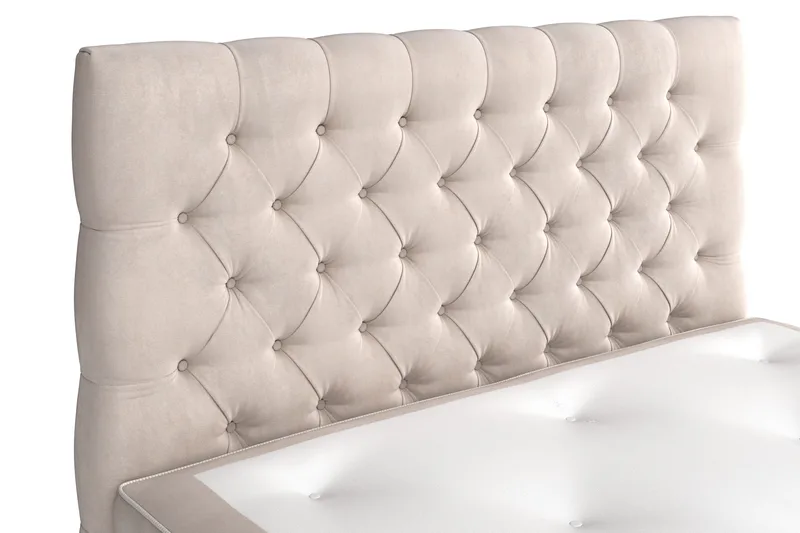 Celine Kontinentalsäng 120x200cm - Beige/Sammet - Products - Möbler - Säng - Kontinentalsäng