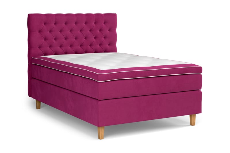 Celine Kontinentalsäng 140x200cm - Rosa/Sammet - Products - Möbler - Säng - Kontinentalsäng
