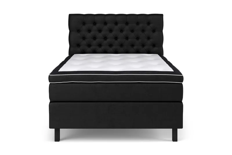 Celine Kontinentalsäng 140x200cm, Svart/Sammet