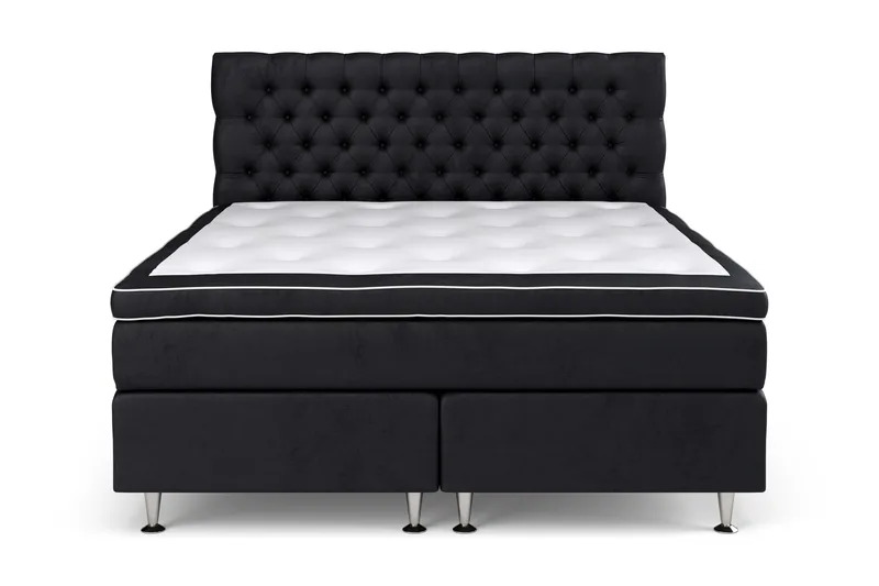 Celine Kontinentalsäng 160x200cm - Svart/Sammet - Products - Möbler - Säng - Kontinentalsäng