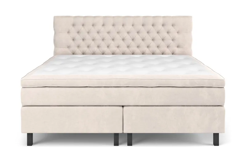 Celine Kontinentalsäng 210x210cm - Beige/Sammet - Products - Möbler - Säng - Kontinentalsäng