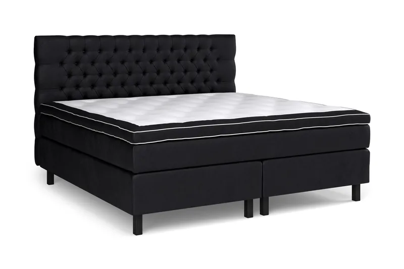 Celine Kontinentalsäng 210x210cm - Svart/Sammet - Products - Möbler - Säng - Kontinentalsäng