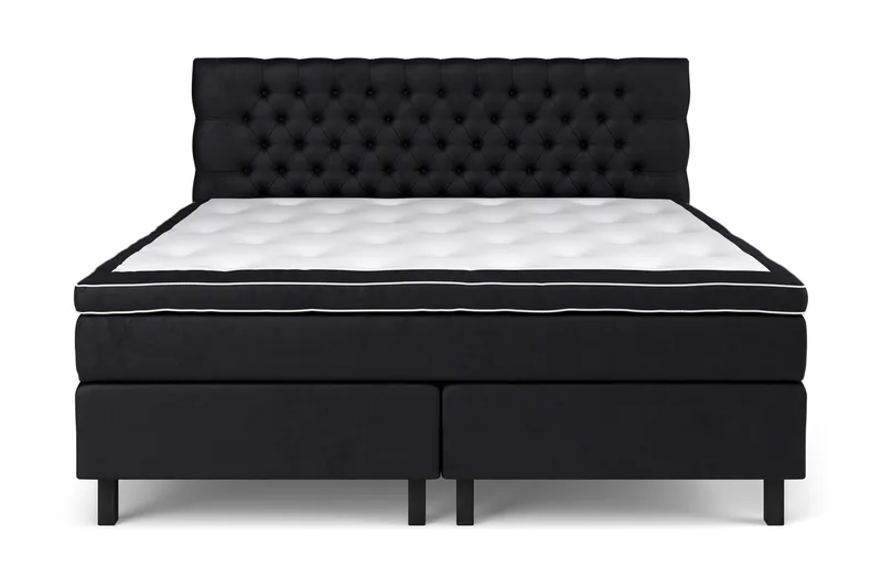Celine Kontinentalsäng 210x210cm - Svart/Sammet - Products - Möbler - Säng - Kontinentalsäng