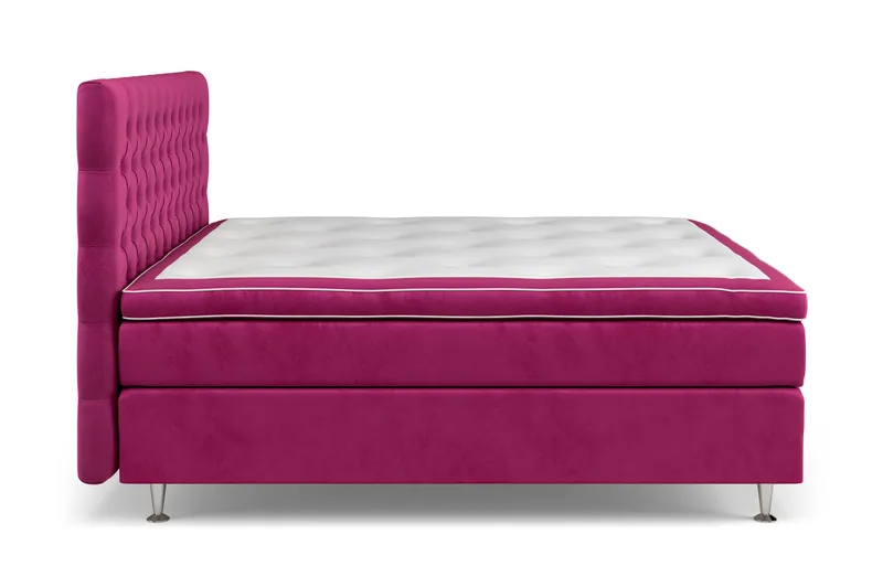 Celine Sängpaket 160x200cm - Rosa/Sammet - Products - Möbler - Säng - Kontinentalsäng