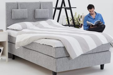 Charleston 140 Kontinentalsäng - Ljusgrå - Products - Möbler - Säng - Kontinentalsäng