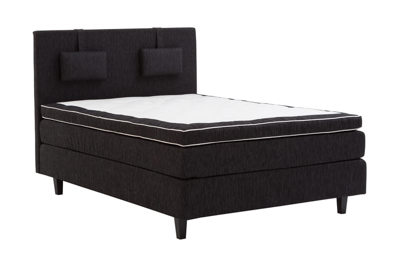 Charleston Kontinentalsäng 120x200 Fast Polyeterskum - Svart - Products - Möbler - Säng - Enkelsäng