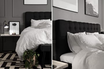 Charleston Kontinentalsäng 160x200 Fast Polyeterskum - Svart - Products - Möbler - Säng - Kontinentalsäng