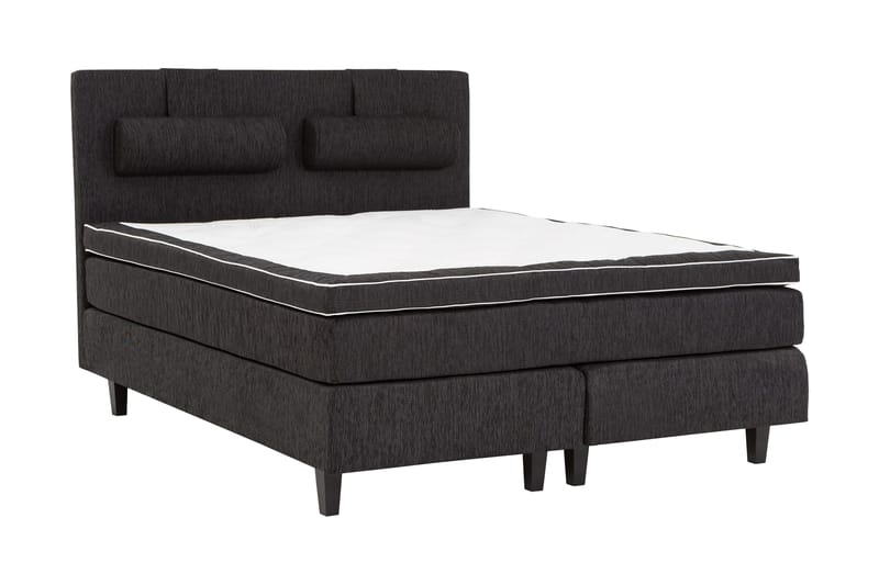 Charleston Kontinentalsäng 180x200 Fast Polyeterskum - Svart - Products - Möbler - Säng - Kontinentalsäng