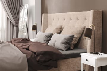 Cuba Sängpaket 105x200 med Två Beiga Kuddar - (+Fler val) Beige/Brun - Products - Möbler - Säng - Kontinentalsäng