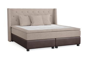 Cuba Sängpaket 210x210 med Tre Beiga Kuddar - (+Fler val) Beige/Brun - Products - Möbler - Säng - Kontinentalsäng