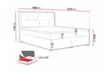 Deco Kontinentalsäng 160x215cm - Svart - Products - Möbler - Säng - Säng med förvaring