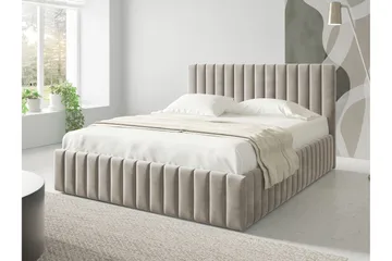 Desio Förvaringssäng 160x200 cm, Beige