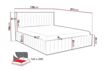 Desio Förvaringssäng 160x200 cm - Grön - Products - Möbler - Säng - Säng med förvaring