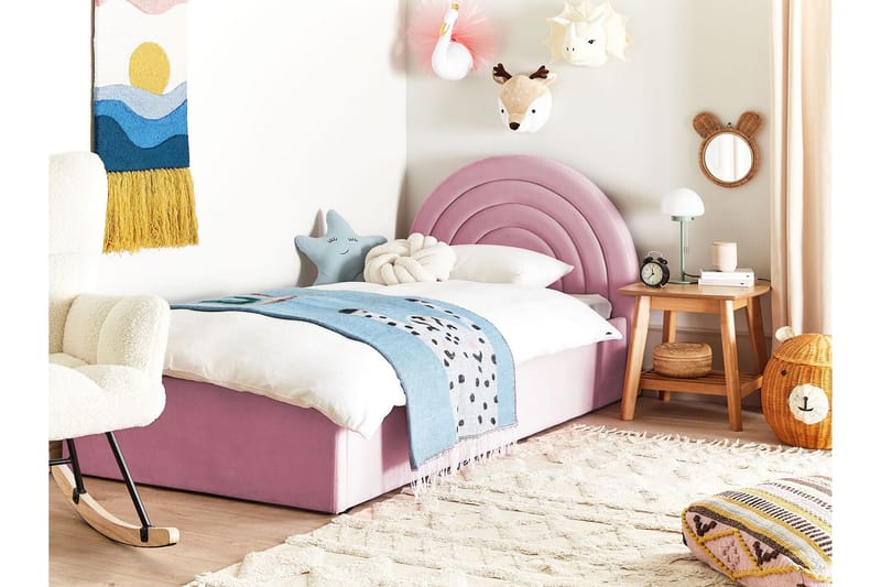 Diantha Sängram 90x200 cm - Rosa - Products - Möbler - Säng - Säng med förvaring