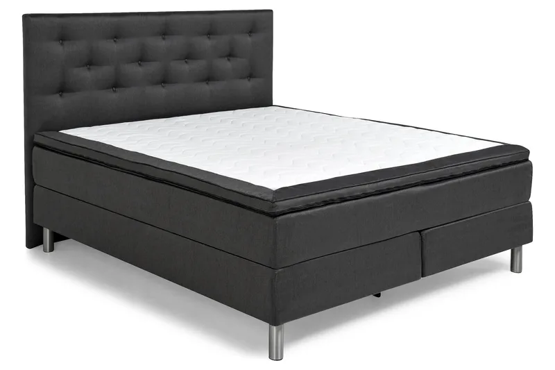 Diplomat Komplett Sängpaket 160x200 - Mörkgrå - Products - Möbler - Säng - Kontinentalsäng