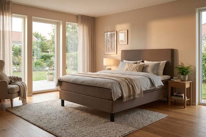 Dream Komplett Sängpaket 140x200 cm Slät - Brun - Products - Möbler - Säng - Kontinentalsäng