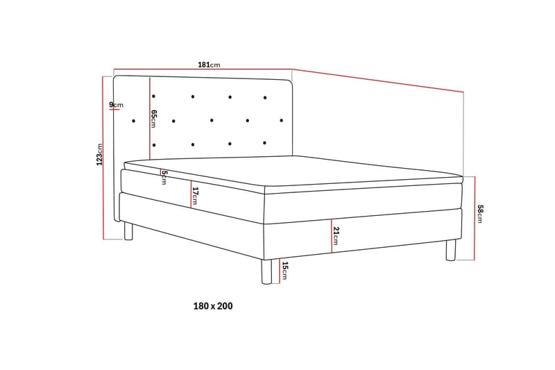 Dream Komplett Sängpaket 180 cm - Mörkgrå - Products - Möbler - Säng - Kontinentalsäng