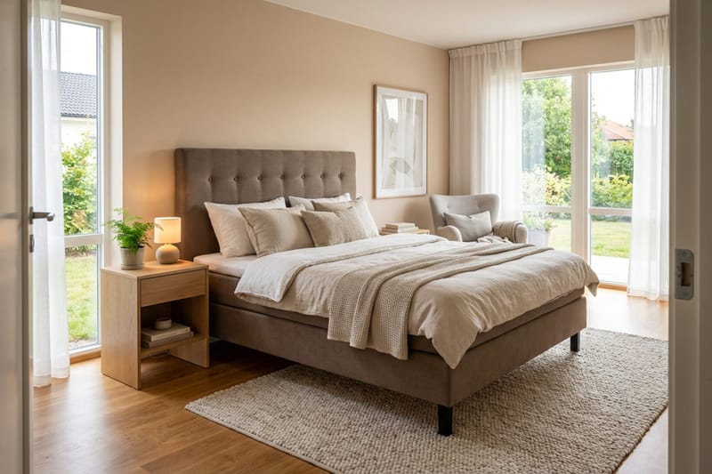 Dream Komplett Sängpaket 180x200 cm Knappar - Brun - Products - Möbler - Säng - Kontinentalsäng