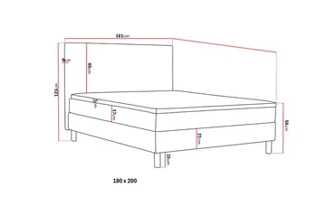 Dream Komplett Sängpaket 180x200 cm Slät Sänggavel - Mörkgrå - Products - Möbler - Säng - Kontinentalsäng