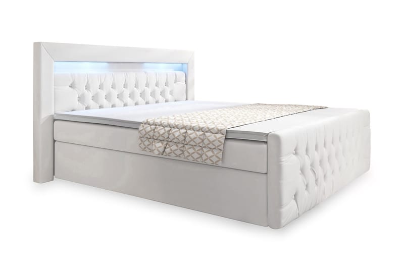 Franco Sängpaket med förvaring LED-belysning 140x200 cm - 140x200 Vit (+Fler val) - Products - Möbler - Säng - Säng med förvaring