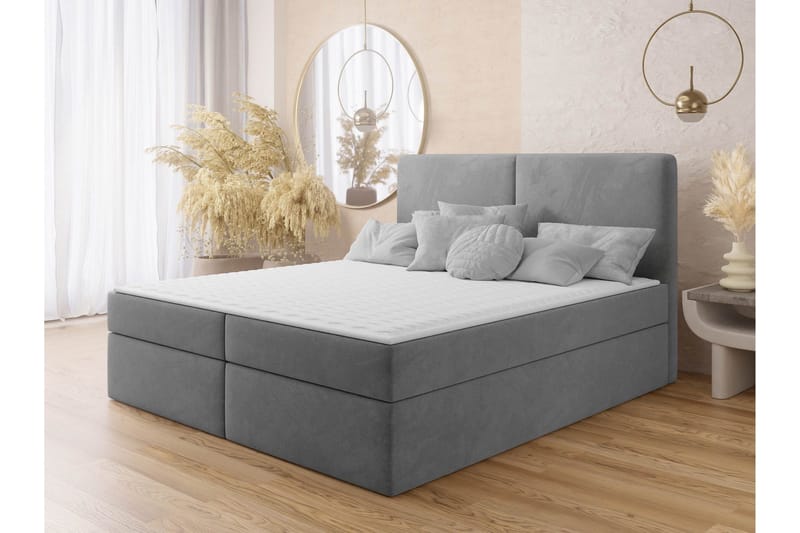 Garris Sängpaket Kontinentalsäng 140x200 cm - Grå - Products - Möbler - Säng - Komplett sängpaket