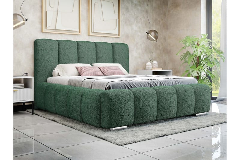 Gioia Förvaringssäng 160x200 cm - Grön - Products - Möbler - Säng - Säng med förvaring