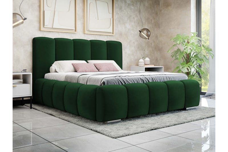 Gioia Förvaringssäng 180x200 cm - Grön - Products - Möbler - Säng - Säng med förvaring