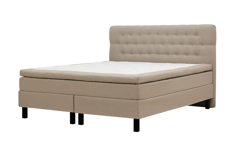 Hilton Komplett Sängpaket 160x200 cm Kontinentalsäng med diamant sänggavel - Beige - Products - Möbler - Säng - Kontinentalsäng