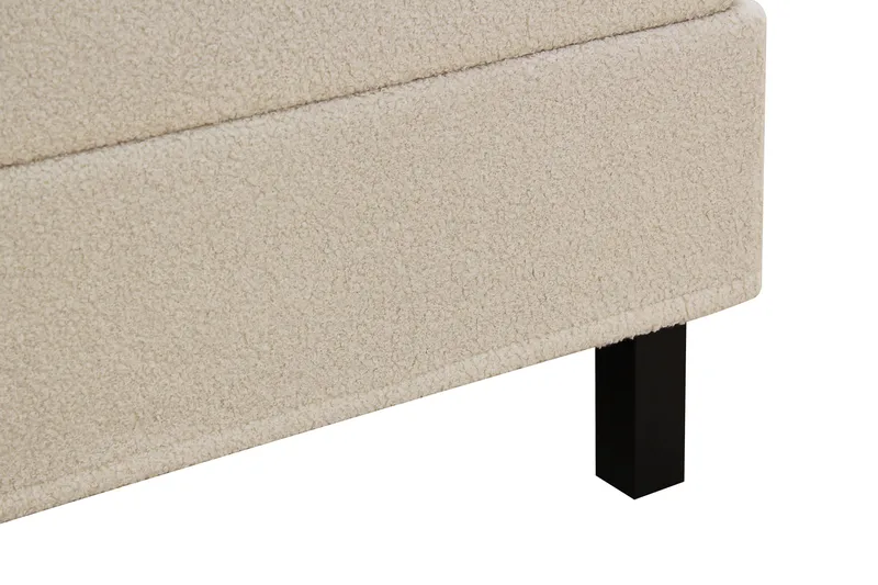 Hilton Komplett Sängpaket 160x200 cm Kontinentalsäng med rutad sänggavel - Beige / Teddy - Products - Möbler - Säng - Kontinentalsäng