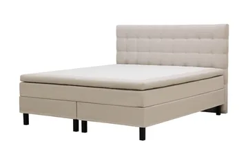 Hilton Komplett Sängpaket 160x200 cm Kontinentalsäng med rutad sänggavel - Beige - Products - Möbler - Säng - Kontinentalsäng