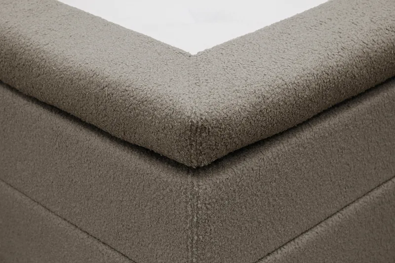 Hilton Komplett Sängpaket 160x200 cm Kontinentalsäng med rutad sänggavel - Brun / Teddy - Products - Möbler - Säng - Kontinentalsäng