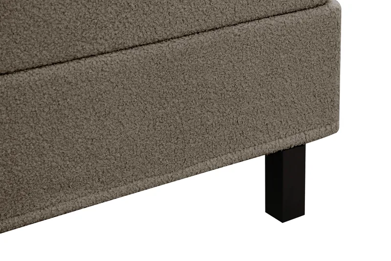 Hilton Komplett Sängpaket 160x200 cm Kontinentalsäng med rutad sänggavel - Brun / Teddy - Products - Möbler - Säng - Kontinentalsäng