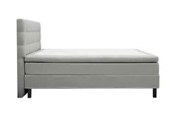 Hilton Komplett Sängpaket 160x200 cm Kontinentalsäng med rutad sänggavel - Grå / Teddy - Products - Möbler - Säng - Kontinentalsäng