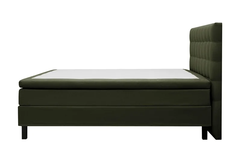 Hilton Komplett Sängpaket 160x200 cm Kontinentalsäng med rutad sänggavel - Grön - Products - Möbler - Säng - Kontinentalsäng