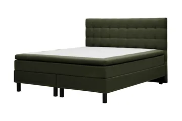Hilton Komplett Sängpaket 160x200 cm Kontinentalsäng med rutad sänggavel - Grön - Products - Möbler - Säng - Kontinentalsäng
