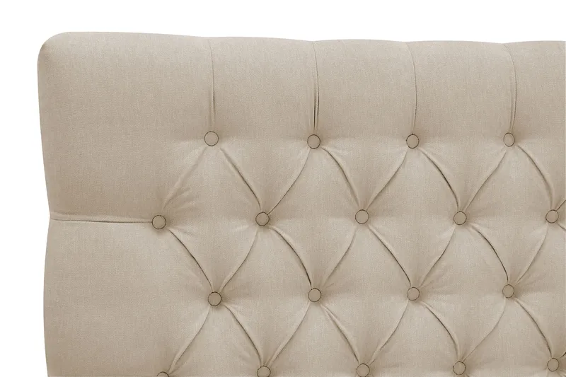 Hilton Lyx Komplett Sängpaket 160x200 cm Kontinentalsäng med knappad sänggavel - Beige - Products - Möbler - Säng - Kontinentalsäng