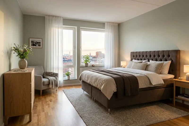 Hilton Lyx Komplett Sängpaket 160x200 cm Kontinentalsäng med knappad sänggavel i chenille - Mörkbrun - Products - Möbler - Säng - Kontinentalsäng