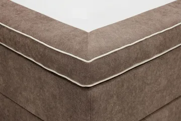 Hilton Lyx Komplett Sängpaket 160x200 cm Kontinentalsäng med knappad sänggavel i chenille - Mörkbrun - Products - Möbler - Säng - Kontinentalsäng