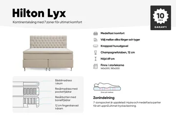 Hilton Lyx Komplett Sängpaket 160x200 cm Kontinentalsäng med knappad sänggavel i sammet - Olivgrön / Sammet - Products - Möbler - Säng - Kontinentalsäng