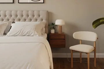 Hilton Lyx Komplett Sängpaket 180x200 cm Kontinentalsäng med knappad sänggavel - Ljusbeige - Products - Möbler - Säng - Kontinentalsäng