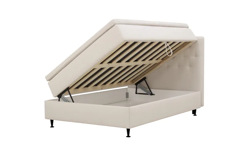 Hilton Plus Komplett Sängpaket med Förvaring 120x200 cm - Ljusbeige - Products - Möbler - Säng - Säng med förvaring