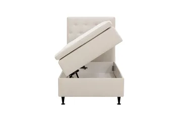 Hilton Plus Komplett Sängpaket med Förvaring 90x200 cm - Ljusbeige - Products - Möbler - Säng - Säng med förvaring